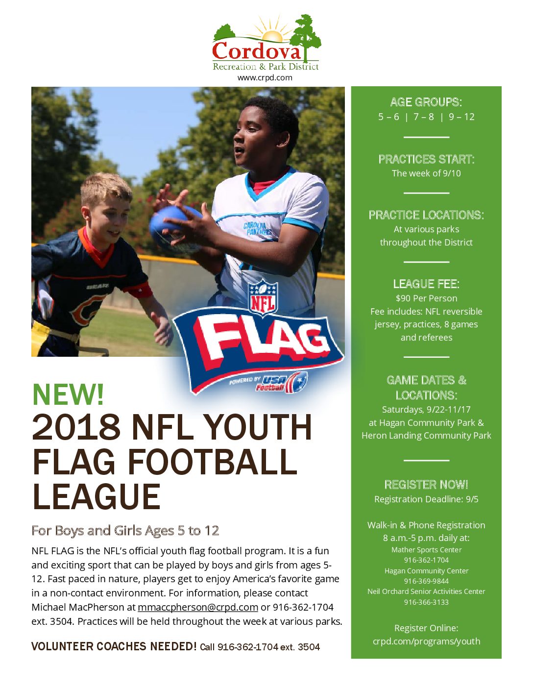 NFL Youth Flag Football League Final - Cordova Recreation and Park District