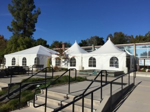 event tents outside Hagan Community Center