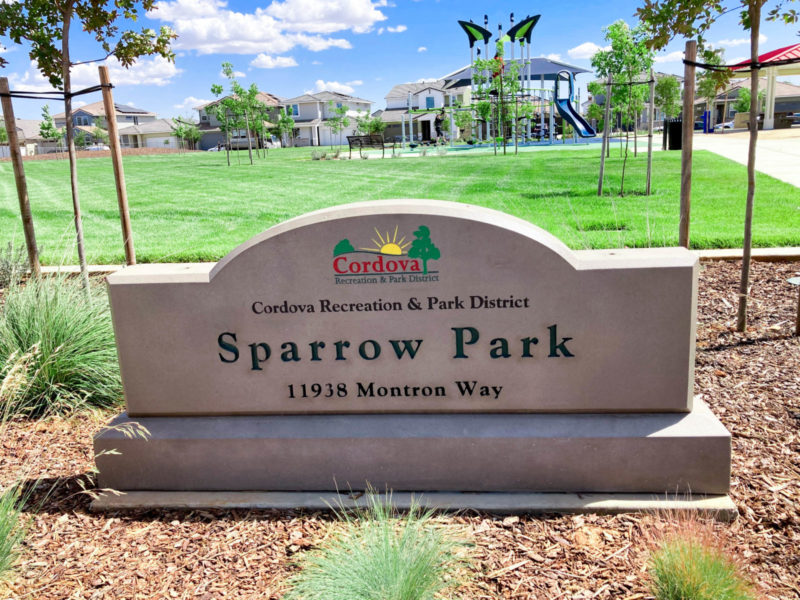 sparrow park sign
