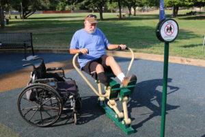 man exercising at Neil Orchard Senior Activities Center
