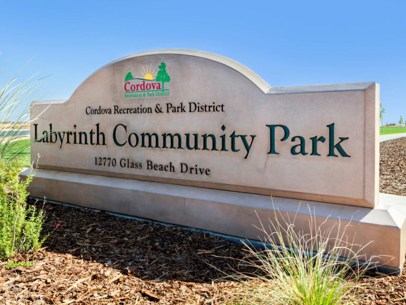 Labyrinth Community Park Sign
